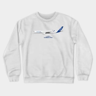 Illustration of Airbus A350 F-WXWB Crewneck Sweatshirt